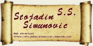 Stojadin Simunović vizit kartica